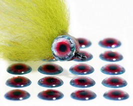 3D Epoxy Eyes, Holographic Red-Blue 5 mm